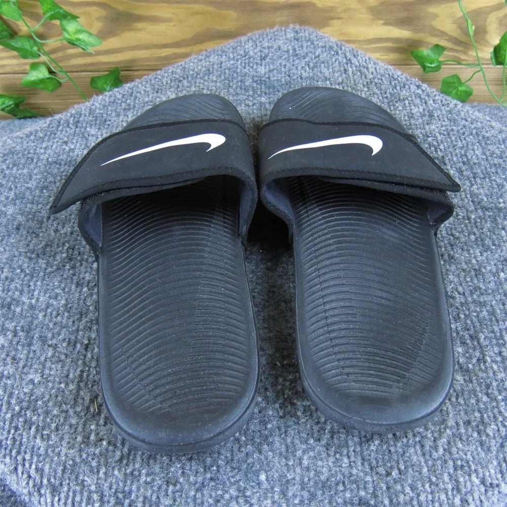 Nike Slide Girl Y 5 Medium Sandal Black Synthetic Hook‎ & Loop